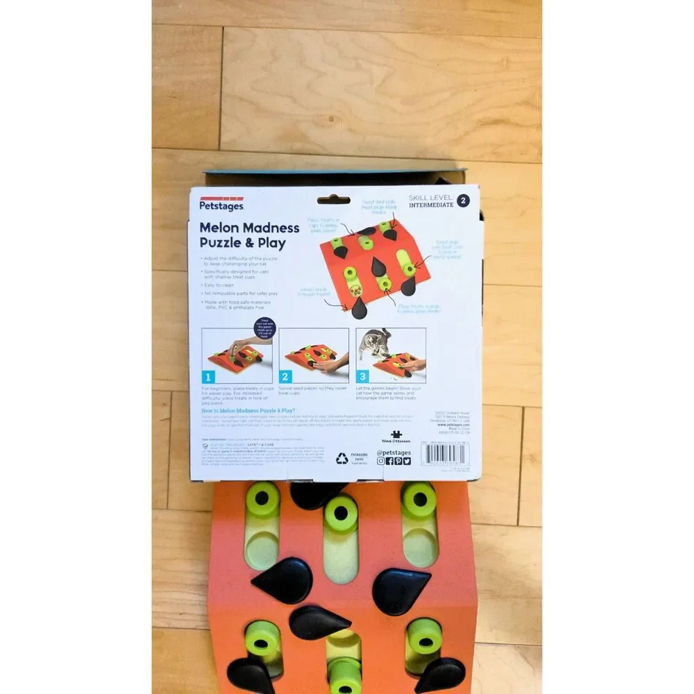 Nina Ottosson Petstages Melon Madness Puzzle & Play Feeder Toy